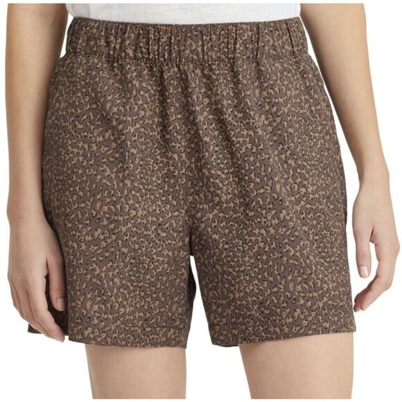 NEW Social Standard by Sanctuary Ladies Boardwalk Short Racing Leopard Taupe S - Picture 1 of 6